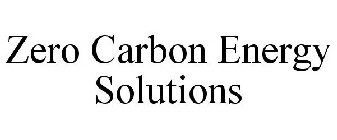 ZERO CARBON ENERGY SOLUTIONS