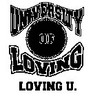 UNIVERSITY OF LOVING LOVING U.
