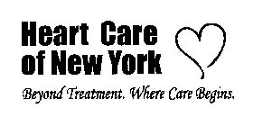 HEART CARE OF NEW YORK BEYOND TREATMENT. WHERE CARE BEGINS.