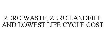 ZERO WASTE, ZERO LANDFILL AND LOWEST LIFE CYCLE COST
