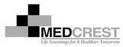 MEDCREST LIFE SCREENINGS FOR A HEALTHIER TOMORROW