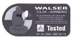 WALSER CLIX-AIRBAG THE CAR SEAT COVER SAVING LIFE TESTED W 1.10/KBA/ABE 90714
