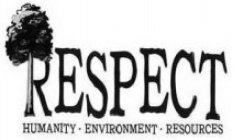 RESPECT HUMANITY · ENVIRONMENT · RESOURCES