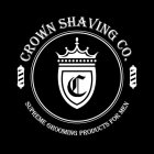 CROWN SHAVING CO. SUPREME GROOMING PRODUCTS FOR MEN & C DESIGN