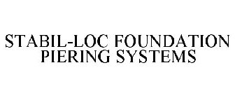 STABIL-LOC FOUNDATION PIERING SYSTEMS