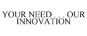 YOUR NEED . . . OUR INNOVATION