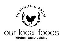 THORNHILL FARM OUR LOCAL FOODS KITCHEN TABLE CUISINE