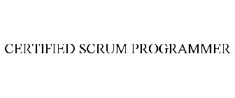 CERTIFIED SCRUM PROGRAMMER