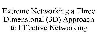 EXTREME NETWORKING A THREE DIMENSIONAL (3D) APPROACH TO EFFECTIVE NETWORKING