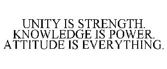UNITY IS STRENGTH. KNOWLEDGE IS POWER. ATTITUDE IS EVERYTHING.