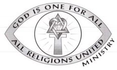 GOD IS ONE FOR ALL. ALL RELIGIONS UNITED MINISTRY