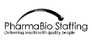 PHARMABIO STAFFING DELIVERING RESULTS WITH QUALITY PEOPLE