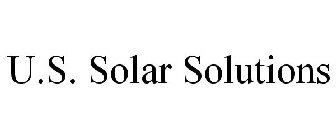 U.S. SOLAR SOLUTIONS