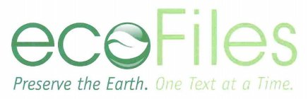 ECOFILES PRESERVE THE EARTH. ONE TEXT AT A TIME.