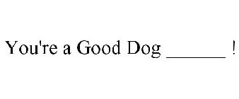 YOU'RE A GOOD DOG ______ !