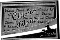CLASSIC PILSNER BEER BIÈRE CRAFT BREWED IN SMALL BATCHES · SINCE 1845 · NO PRESERVATIVES · SANS AGENTS DE CONSERVATION