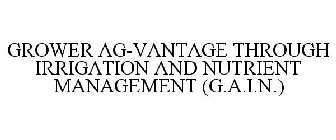 GROWER AG-VANTAGE THROUGH IRRIGATION AND NUTRIENT MANAGEMENT (G.A.I.N.)