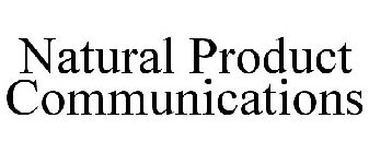 NATURAL PRODUCT COMMUNICATIONS