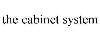 THE CABINET SYSTEM