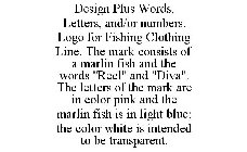 DESIGN PLUS WORDS, LETTERS, AND/OR NUMBERS. LOGO FOR FISHING CLOTHING LINE. THE MARK CONSISTS OF A MARLIN FISH AND THE WORDS 