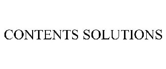 CONTENTS SOLUTIONS
