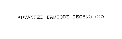 ADVANCED BARCODE TECHNOLOGY