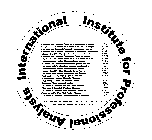 INTERNATIONAL INSTITUTE FOR PROFESSIONAL ANALYSTS