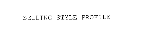 SELLING STYLE PROFILE