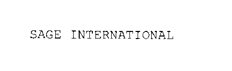 SAGE INTERNATIONAL