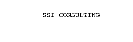 SSI CONSULTING