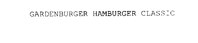 GARDENBURGER HAMBURGER CLASSIC