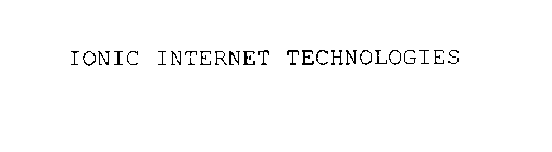IONIC INTERNET TECHNOLOGIES
