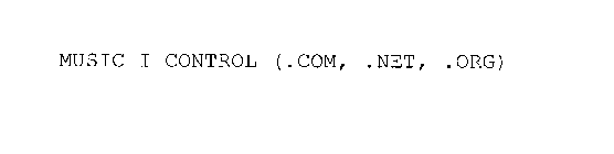 MUSIC I CONTROL (.COM, .NET, .ORG)