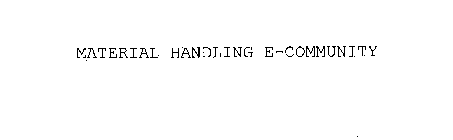 MATERIAL HANDLING E-COMMUNITY
