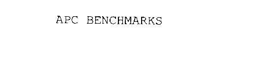 APC BENCHMARKS