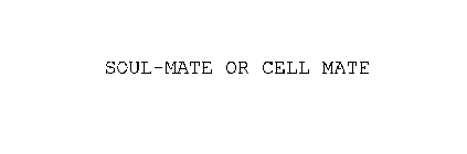 SOUL-MATE OR CELL MATE