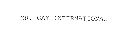 MR. GAY INTERNATIONAL
