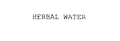 HERBAL WATER