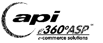 API E360 ASP E-COMMERCE SOLUTIONS