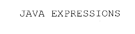 JAVA EXPRESSIONS