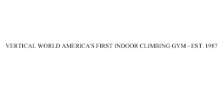 VERTICAL WORLD AMERICA'S FIRST INDOOR CLIMBING GYM - EST. 1987