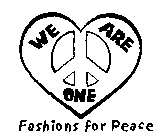 WE ARE ONE FASHIONS FOR PEACE