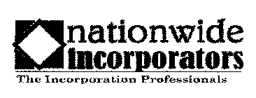 NATIONWIDE INCORPORATORS THE INCORPORATION PROFESSIONALS