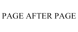 PAGE AFTER PAGE