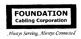 FOUNDATION CABLING CORPORATION ALWAYS SERVING, ALWAYS CONNECTED