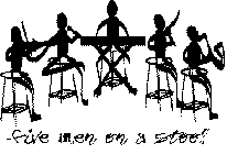 FIVE MEN ON A STOOL