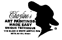 CHAZLINN'S ART PAINTING MADE EASY UNIQUE TECHNIQUE THE BLACK & WHITE ACRYLIC RUB WITH AN OIL WASH