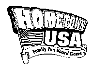 HOMETOWN USA FAMILY FUN BOARD GAME