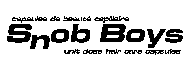 CAPSULES DE BEAUTÉ CAPILLARIE SNOB BOYS UNIT DOSE HAIR CARE CAPSULES
