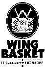 WING BASKET IT'S ALL ABOUT THE SAUCE